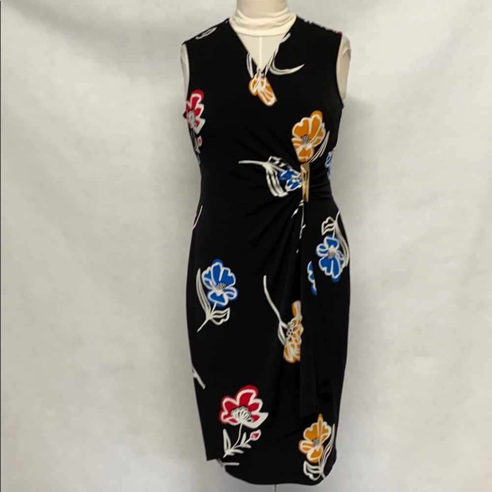 Calvin Klein knit mock wrap dress sleeveless sz 8